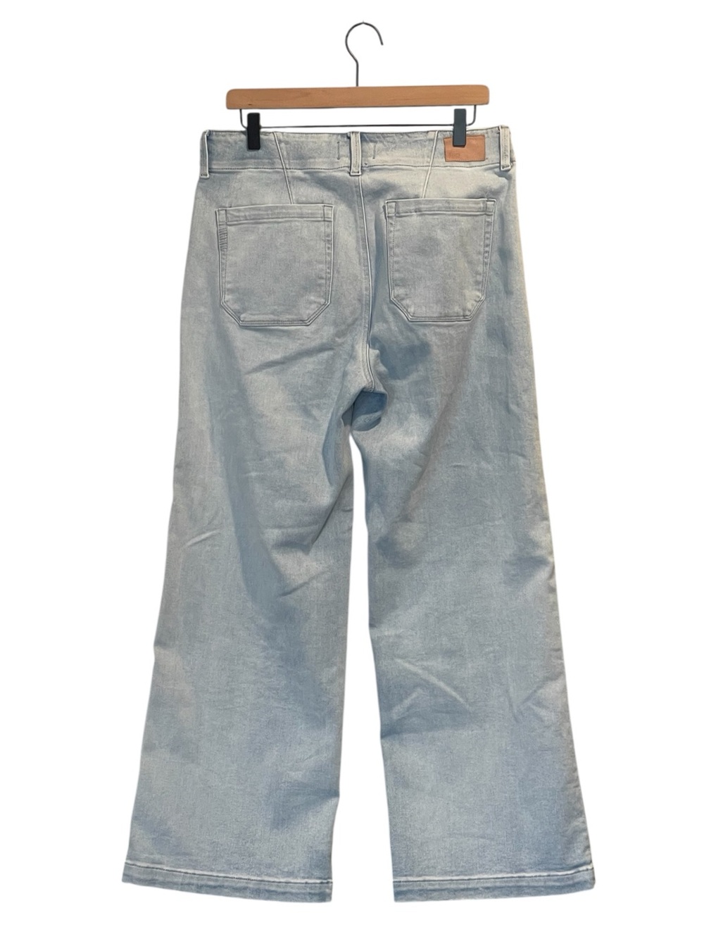Paige Brooklyn High-Rise Wide Leg Light Blue Jeans for Women, Trouser Style, 31 - Picture 3 of 16
